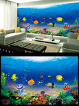 海洋背景墙