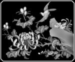 四季花鸟灰度图
