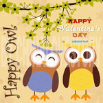 卡通猫头鹰装饰画