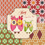 卡通猫头鹰装饰画