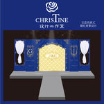 宝蓝色欧式婚礼背景