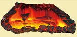 火山爆发岩浆3D画
