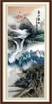 竖版山水画