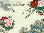 山河锦绣牡丹花