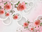 3D玫瑰花