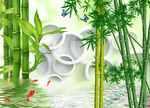 3d竹子背景墙