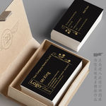 黑色简洁时尚名片设计模板