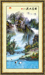 竖幅山水画