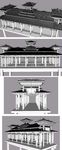 侗族风雨桥建筑景观草图大师模型