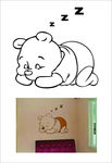 睡眠小熊硅藻泥贴图