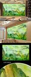 中国山水壁画背景墙  (分层)