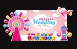 卡通过山车摩天轮飞机粉红婚礼