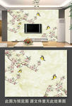 春暖花开背景墙平面展开图