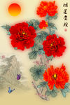 十字绣钻石画富贵牡丹鸿运当头