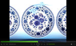 中国风古典水墨青花瓷循环