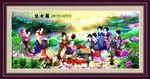 仕女赏花图