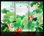 荷花国画