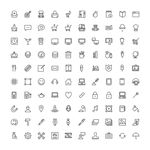 100个流线型线图标