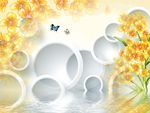 3D梦幻花倒影