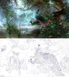 艺术玻璃 孔雀 背景墙 矢量图