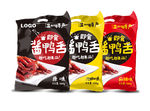 酱鸭舌包装设计展开图