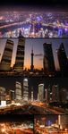 上海陆家嘴东方明珠街道夜景车流