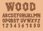 字体设计之木头字体