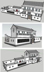 徽派建筑草图大师SU模型