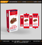 牛排牛柳牛肉干包装平面图