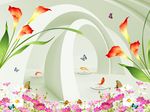 3D空间马蹄莲