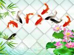 九鱼图荷花