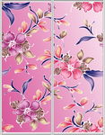 花卉移门
