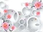 3D玫瑰花