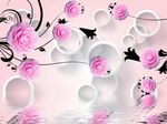 3D玫瑰花