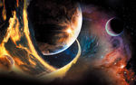 梦幻抽象星球背景墙