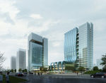 波浪建筑商务建筑效果图