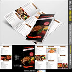 餐厅菜单三折页设计模板