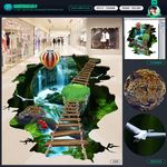 3d地贴 3d地画 豹子