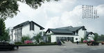 中国风四合院博物馆建筑效果图