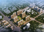 住宅区鸟瞰建筑效果图