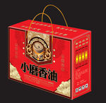 小磨香油礼盒红（平面图）