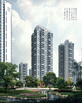 写意小区内廷景观效果图
