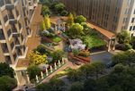 住宅鸟瞰内廷景观效果图