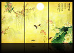 荷花国画