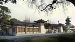 旅游景点中国古建筑效果图