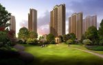住宅区后花园草地景观效果图