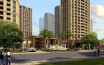 商业住宅楼入口景观效果图
