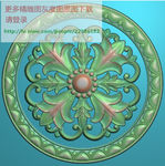 圆形洋花门上花精雕图