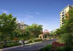 小区小路绿化带景观效果图