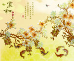 彩雕玉兰花